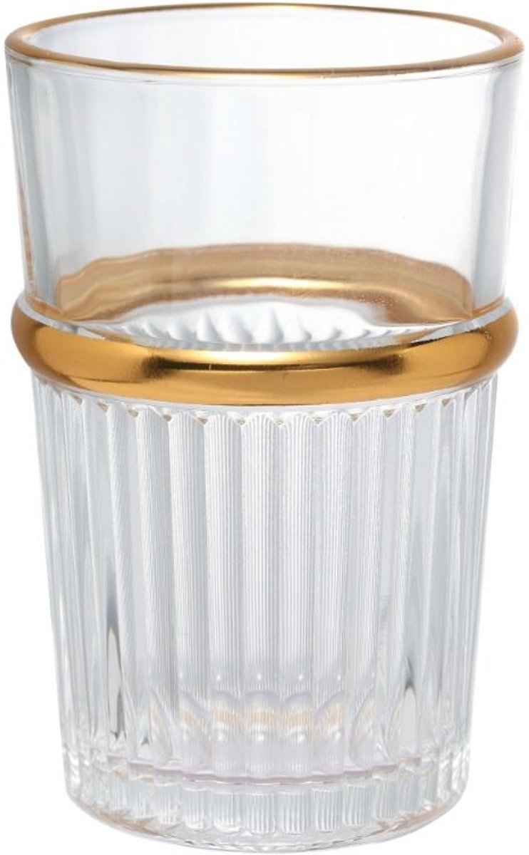 Bricard Fariza Glazenset - Goud - 12-delig - 200ml - Marokkaanse Theeglazen