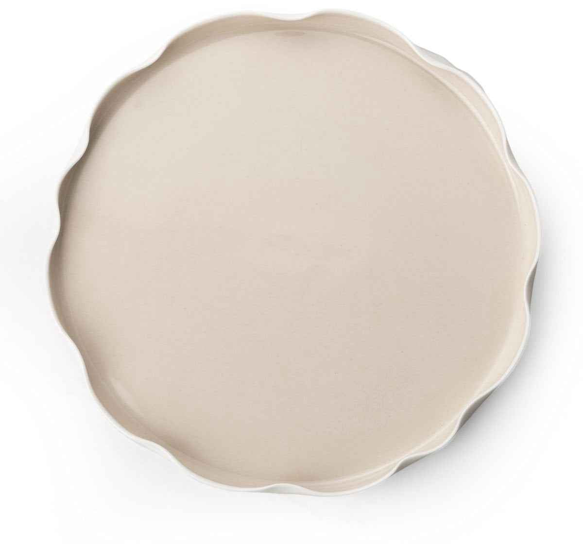 Bricard Nice - Porseleinen Serviesset Set - Dinner Set - 25-delig - 6-Persoons - Wit/Taupe - Japandi