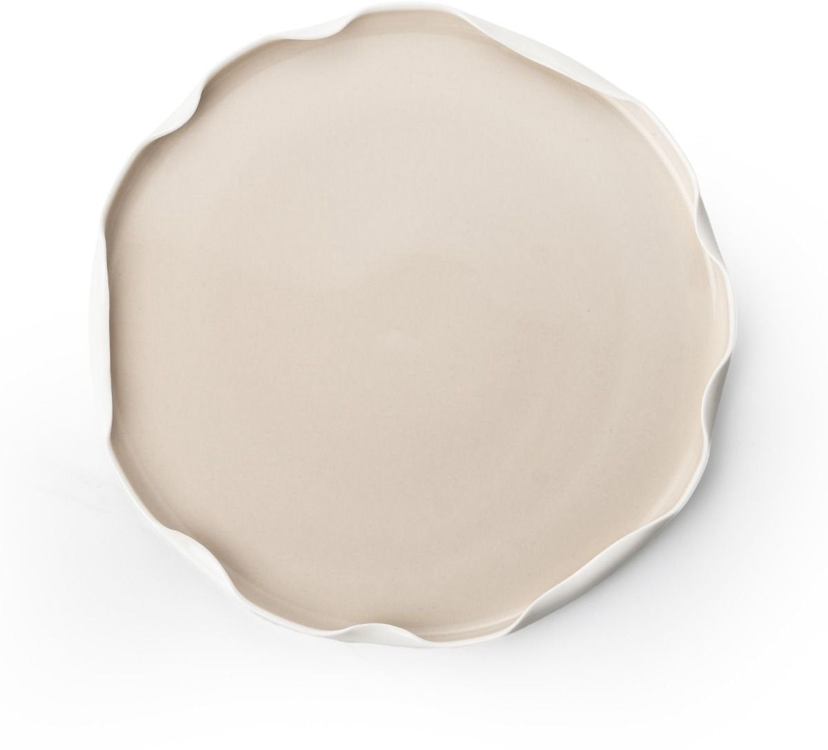 Bricard Nice - Porseleinen Serviesset Set - Dinner Set - 25-delig - 6-Persoons - Wit/Taupe - Japandi