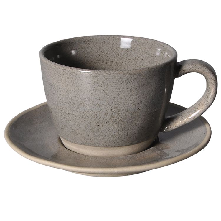 Bricard Albi Koffieset - 12-delig - Keramiek - 160ml - Donkergrijs