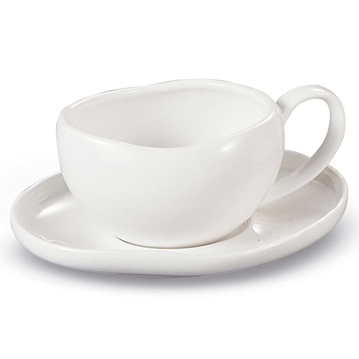 Bricard Barles Koffieset - 12-delig - Wit - 225ml - Porselein - Koffiekopjes