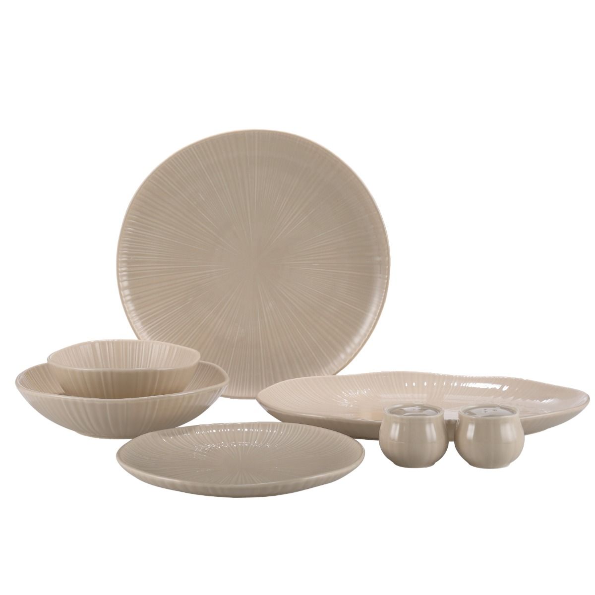 Bricard Belfort Serviesset - Taupe - 27-delig - 6-Persoons - Dinner Set - Porselein