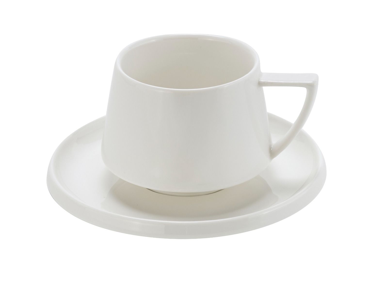 Bricard Bellon Koffieset - 12-delig - Wit - 225ml - Porselein - Koffiekopjes