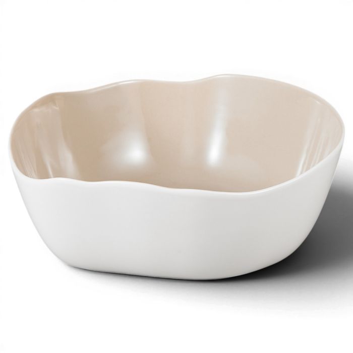 Bricard Bonnes - Schaal - Wit/Taupe - Ø22,5 x 8 cm
