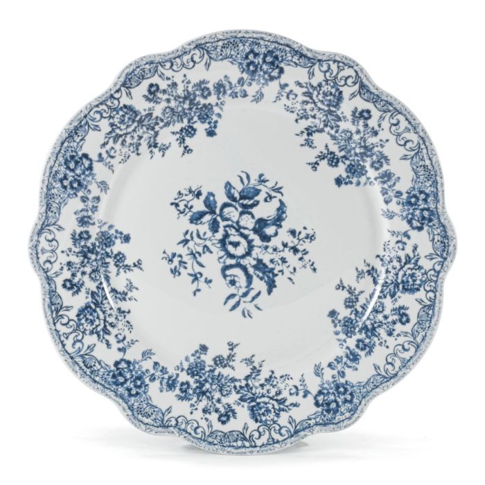 Bricard Fleury - Vintage Serviesset - 25-delig - 6-Persoons - Blauw - Dinner Set - Porselein