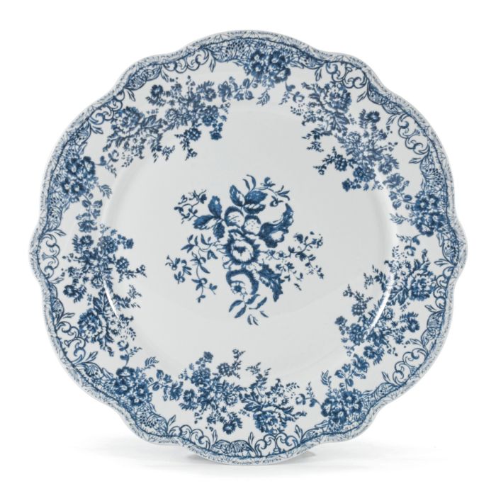 Bricard Fleury - Vintage Serviesset - 25-delig - 6-Persoons - Blauw - Dinner Set - Porselein