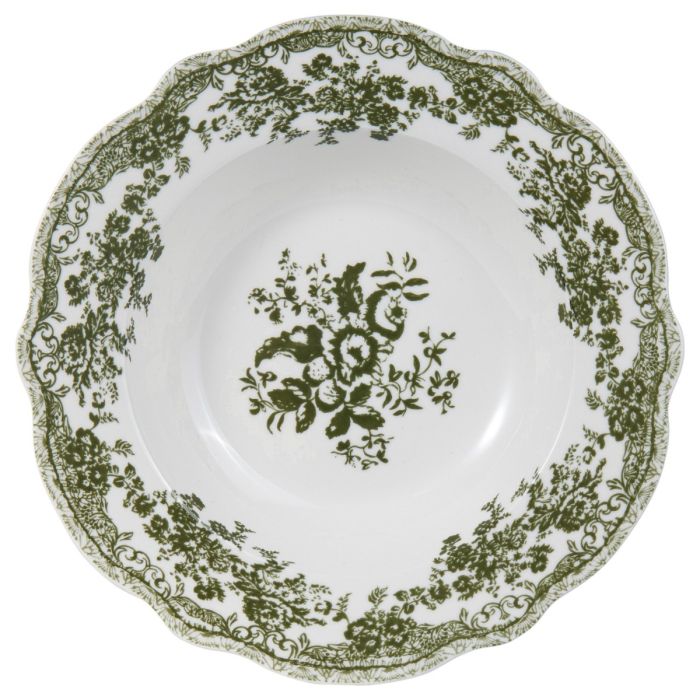 Bricard Fleury - Vintage Serviesset - 25-delig - 6-Persoons - Groen/Wit - Dinner Set - Porselein