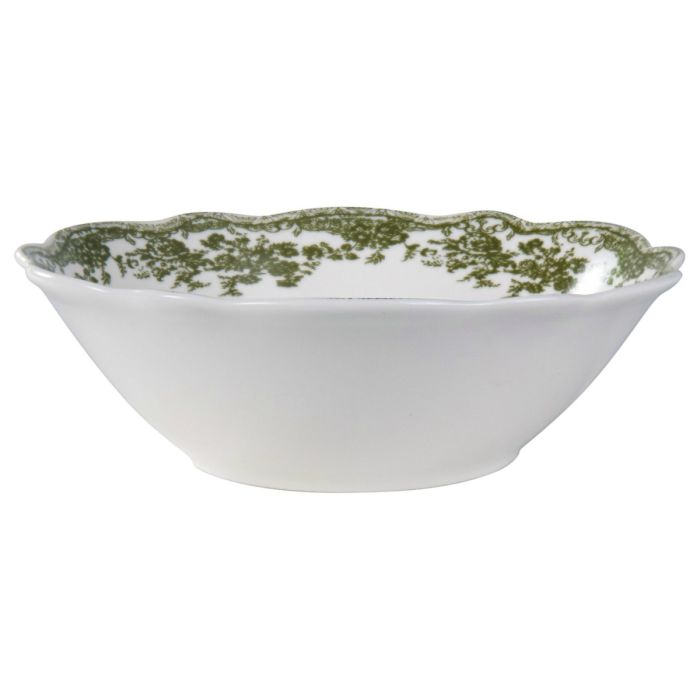 Bricard Fleury - Vintage Serviesset - 25-delig - 6-Persoons - Groen/Wit - Dinner Set - Porselein