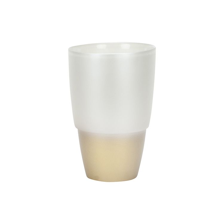 Bricard Luxe Decoratie Vaas - 29x19cm - Wit/Goud