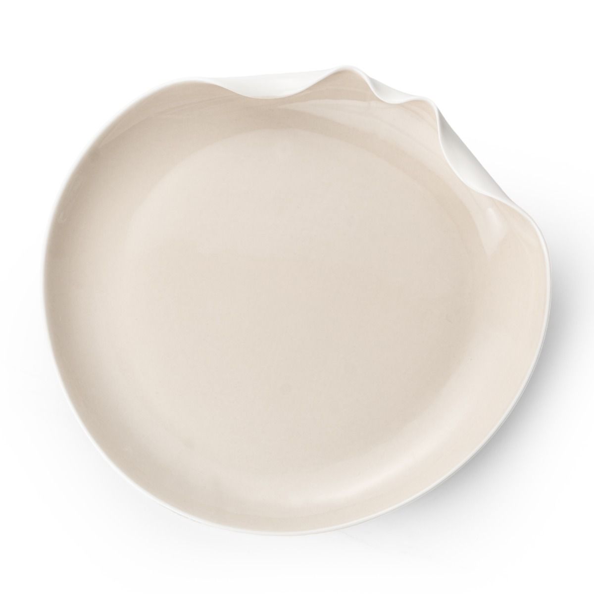 Bricard Miramas - Porseleinen Serviesset Set - Dinner Set - 25-delig - 6-Persoons - Wit/Taupe