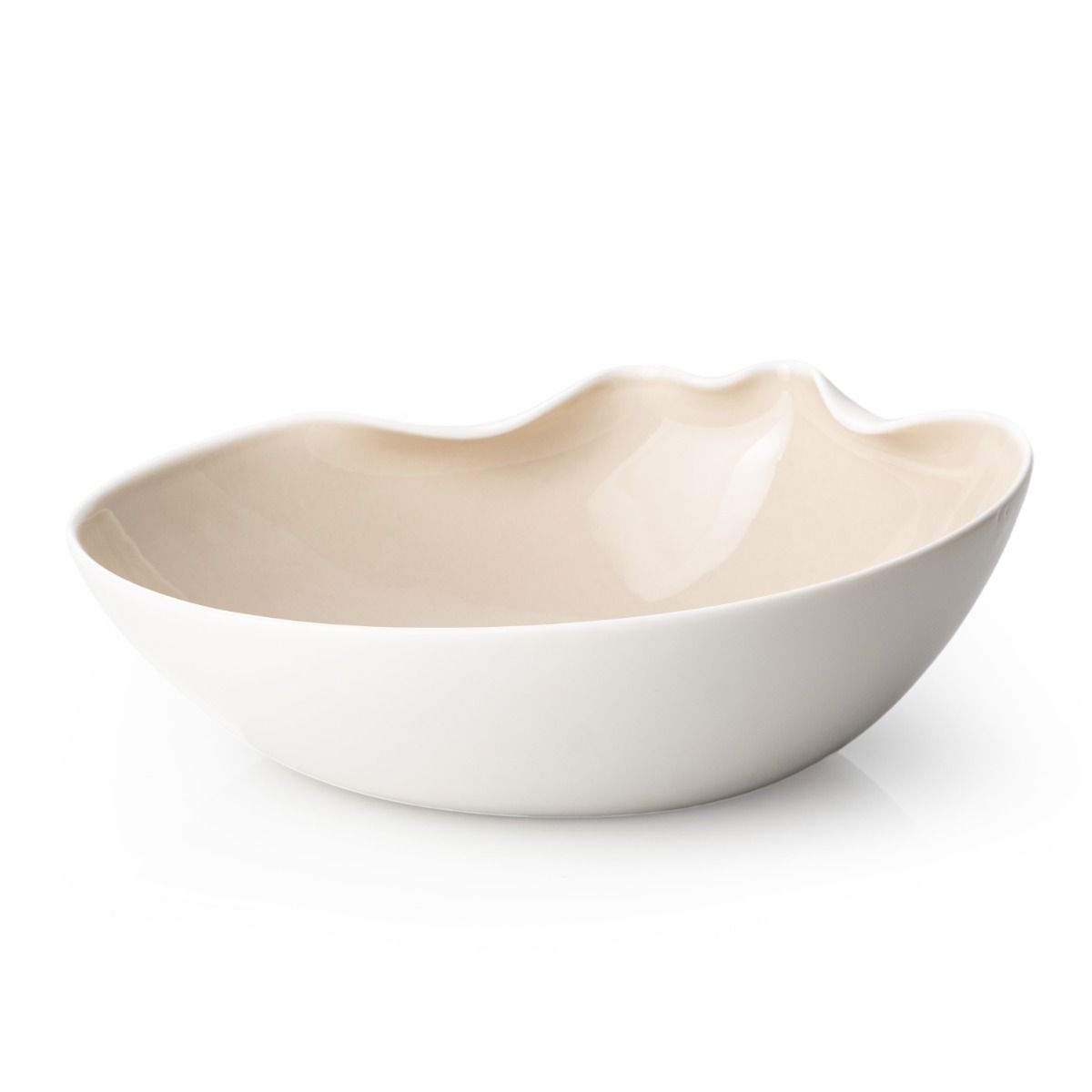 Bricard Miramas - Porseleinen Serviesset Set - Dinner Set - 25-delig - 6-Persoons - Wit/Taupe