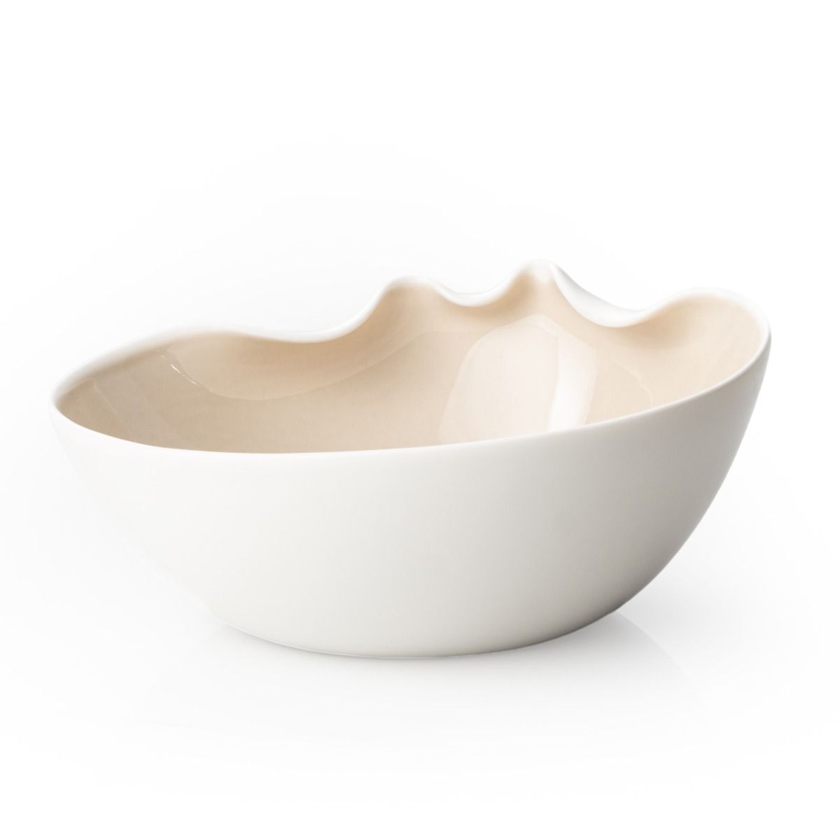 Bricard Miramas - Porseleinen Serviesset Set - Dinner Set - 25-delig - 6-Persoons - Wit/Taupe