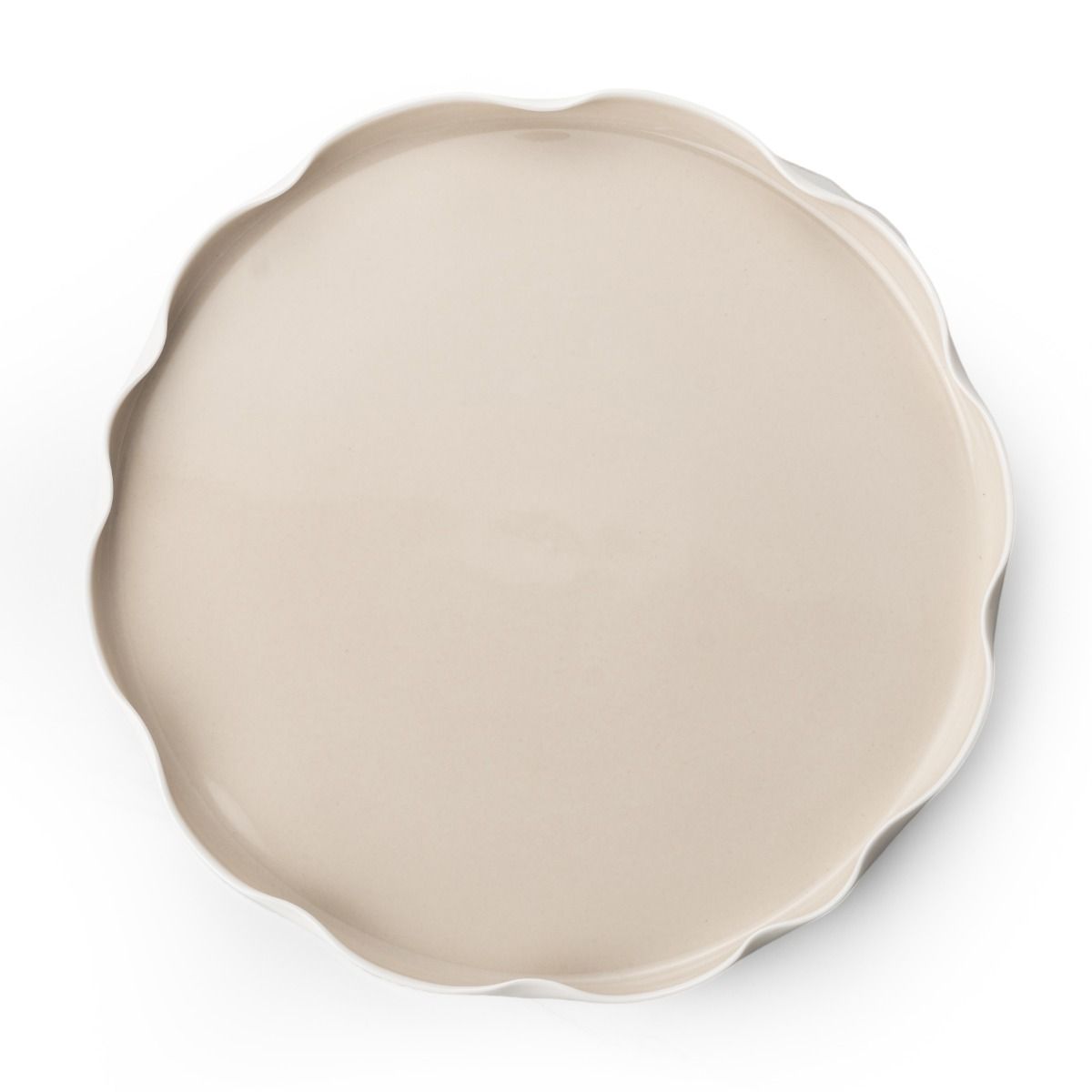 Bricard Nice - Porseleinen Serviesset Set - Dinner Set - 25-delig - 6-Persoons - Wit/Taupe - Japandi
