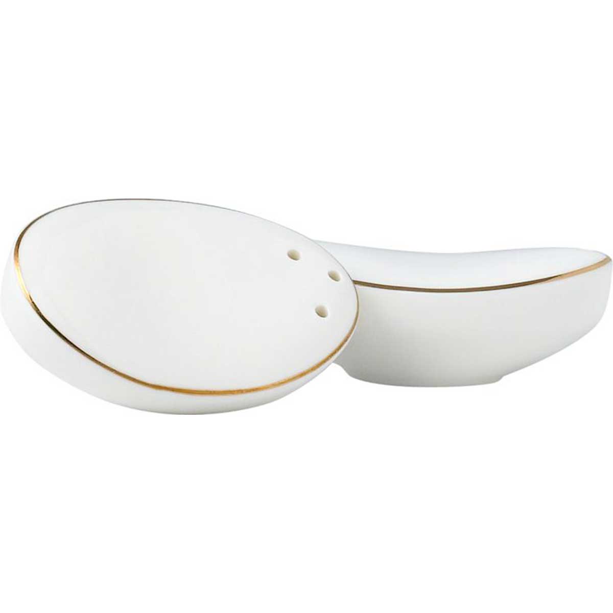 Bricard Rodez - Porseleinen Serviesset Set - Dinner Set - 27-delig - 6-Persoons - Wit/Goud
