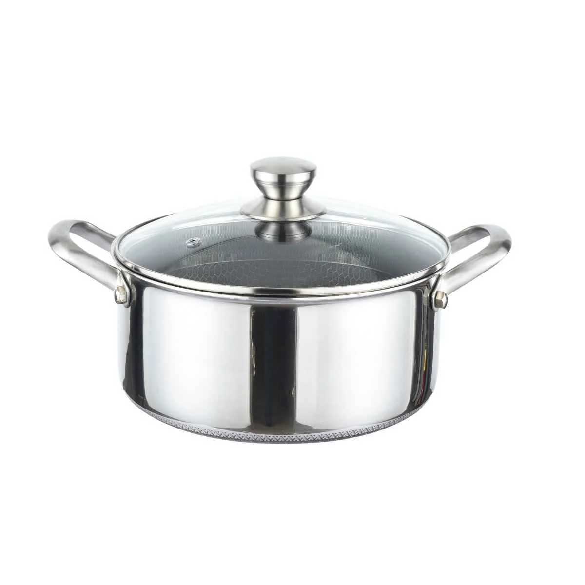 Cheffinger Braadpan met Deksel - 24cm - RVS - Honingraat - Inductie – productafbeelding