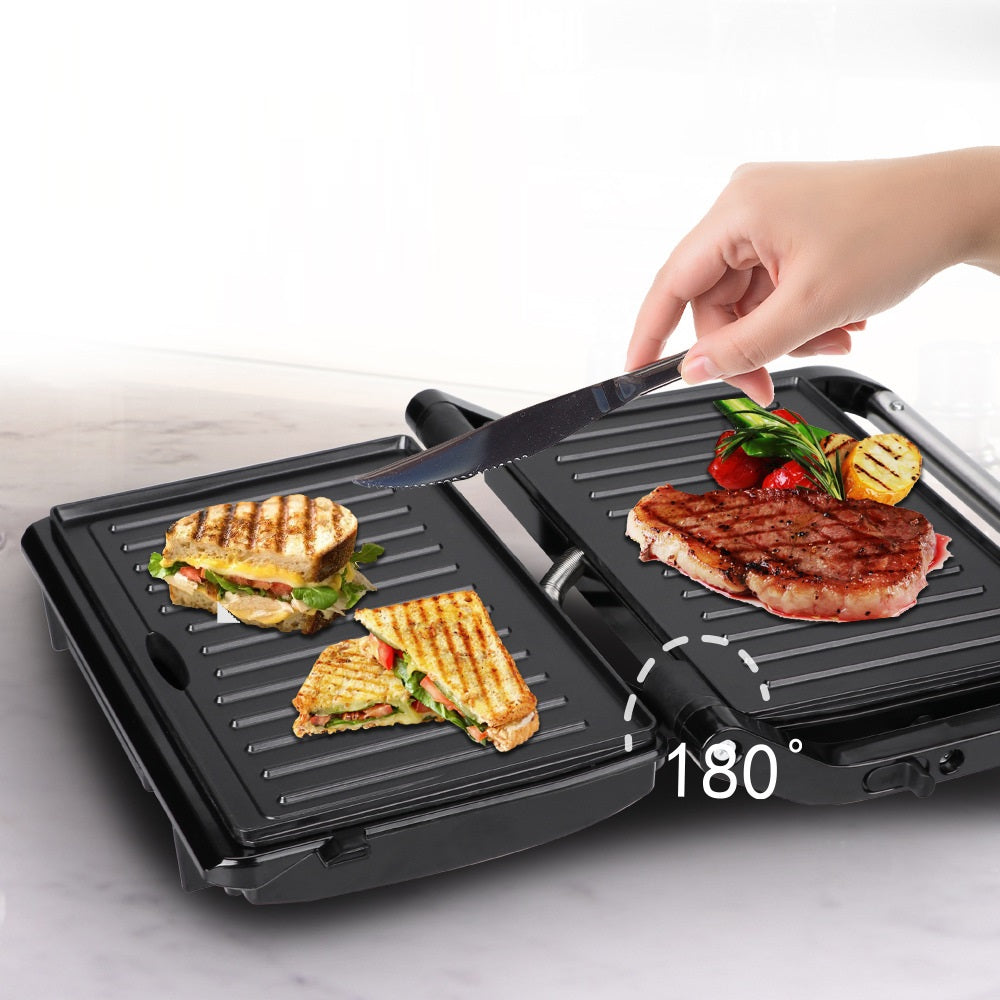 Cheffinger Contactgrill - Tosti Apparaat - Panini Grill - Anti-Aanbaklaag - 1000W