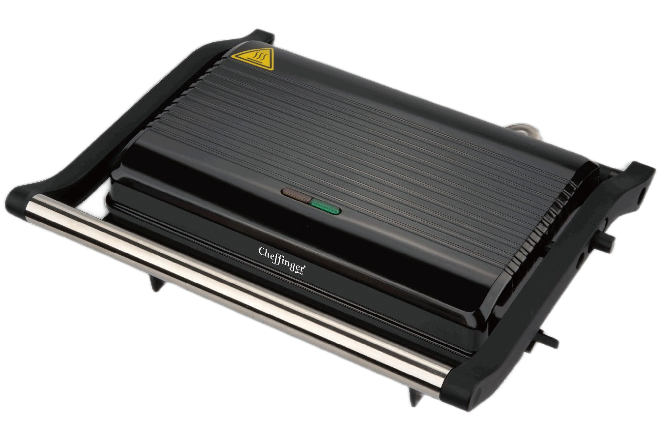 Cheffinger Contactgrill - Tosti Apparaat - Panini Grill - Anti-Aanbaklaag - 1000W