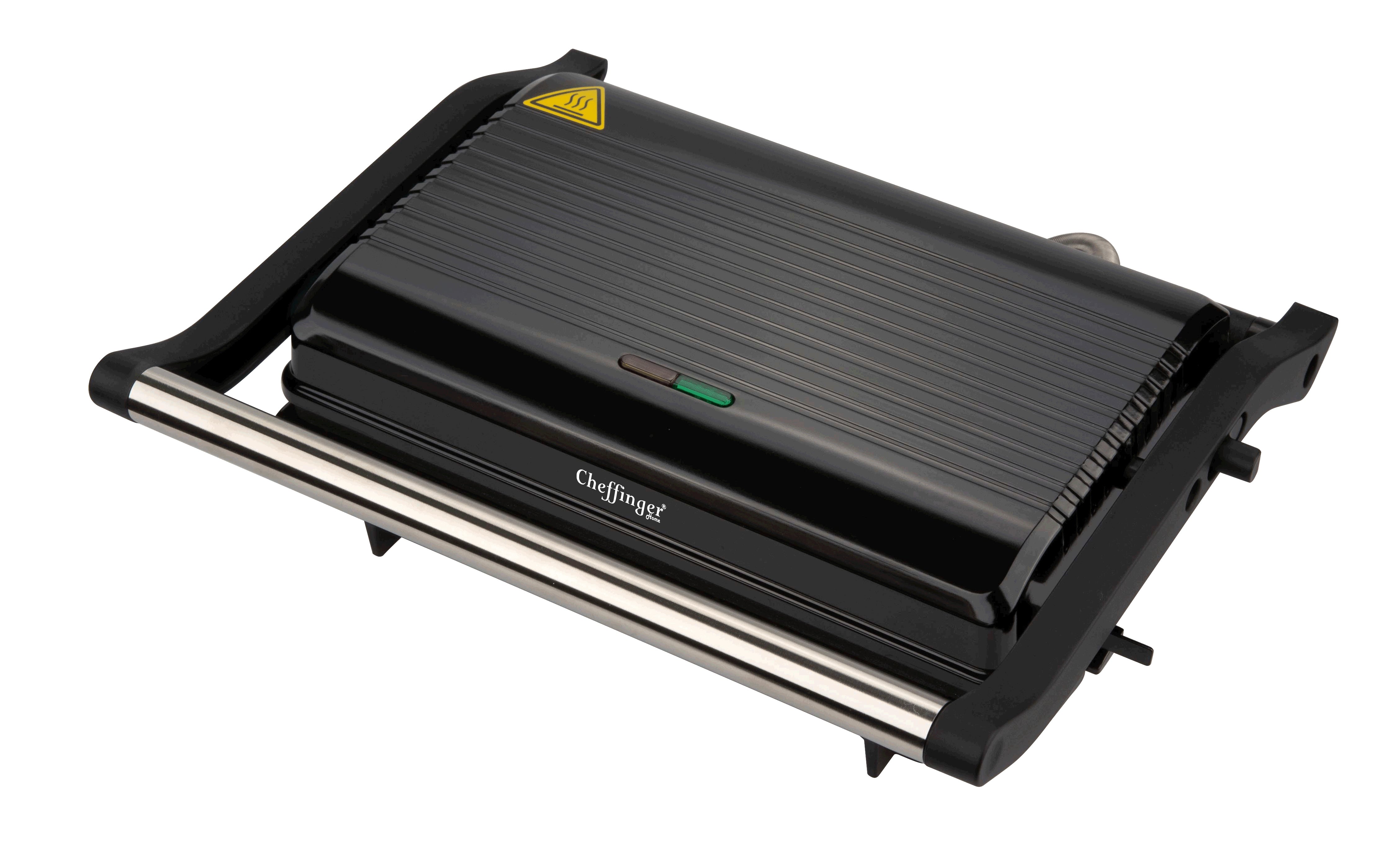 Cheffinger Contactgrill - Tosti Apparaat - Panini Grill - Anti-Aanbaklaag - 1000W