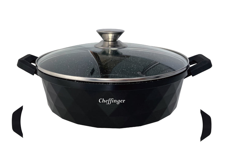 Clever Frying pan with lid - 32cm - Black - Induction 