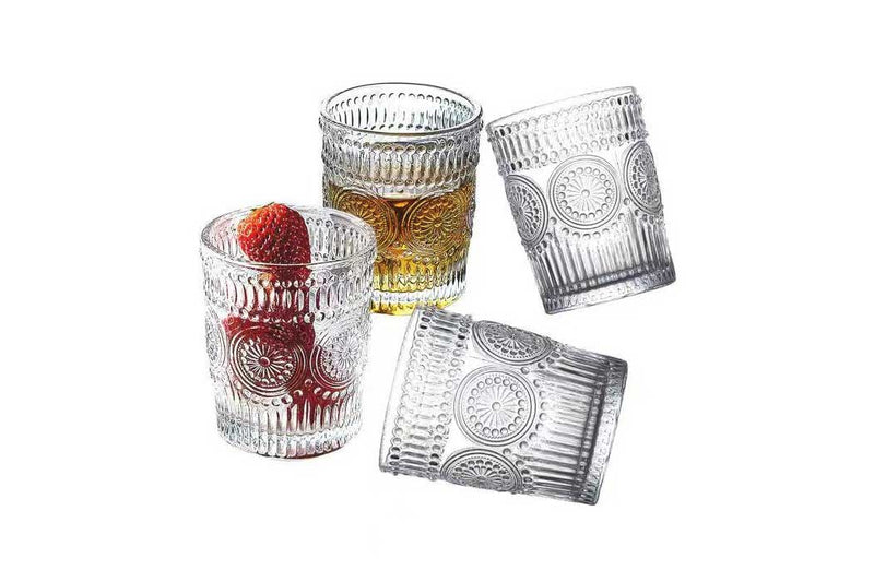 Clever Drinking Glasses - Set of 4 - Water Glasses - 270ml - Juice Glasses