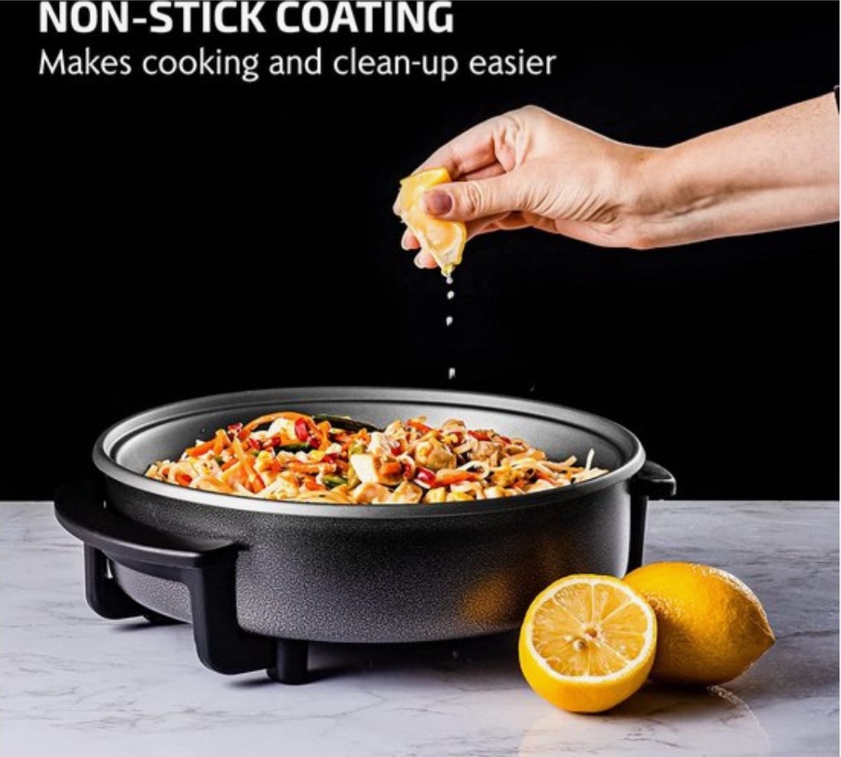 Cheffinger Elektrische Pizza Pan - 42cm - 1500W