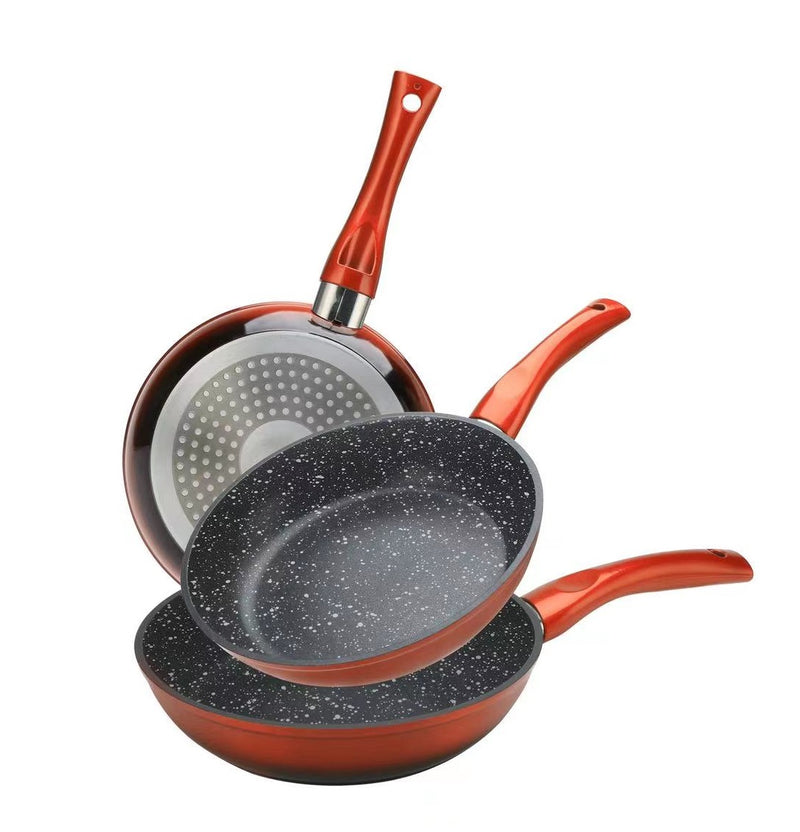 Clever Frying pan set - 3-piece - Ø 20/24/28 cm - Red