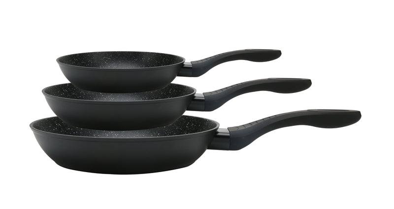 Clever Frying pan set - 3-piece - Ø 20/24/28 cm - Black