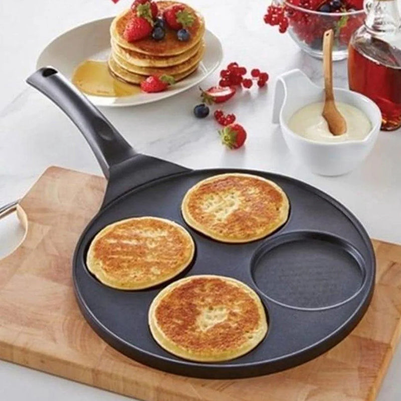 Cheffinger Pancake Pan - 4 Kop - 26cm - Pannenkoekenpan - Pancake Maker - Inductie