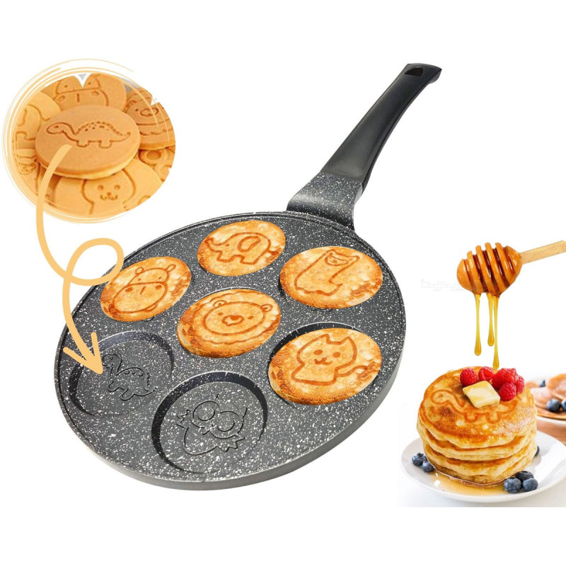 Cheffinger Pancake Pan - Dierlijke Vormen - 26cm - Pannenkoekenpan - Pancake Maker - Inductie - TEKZEN