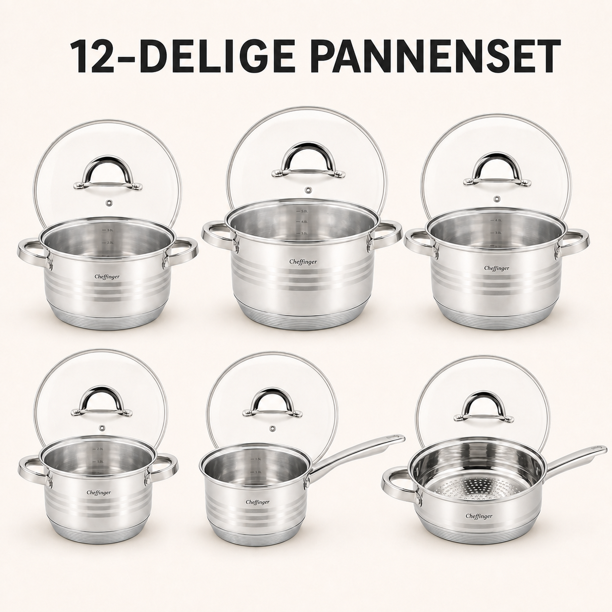 Cheffinger Pannenset pannenset productafbeelding 4