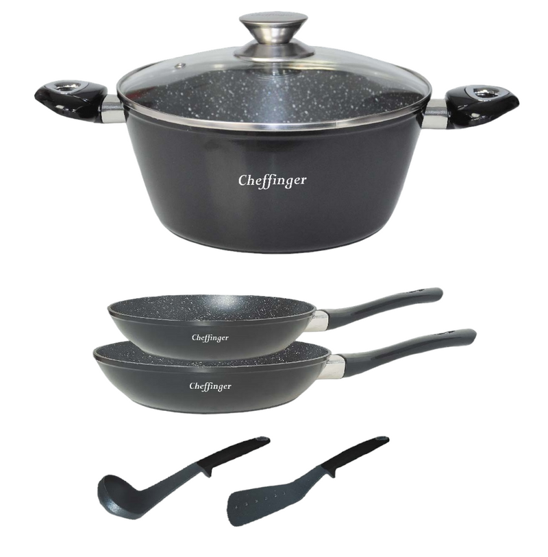 Clever Pan set - 6-piece - Frying pan - Frying pan - Cookware - Black