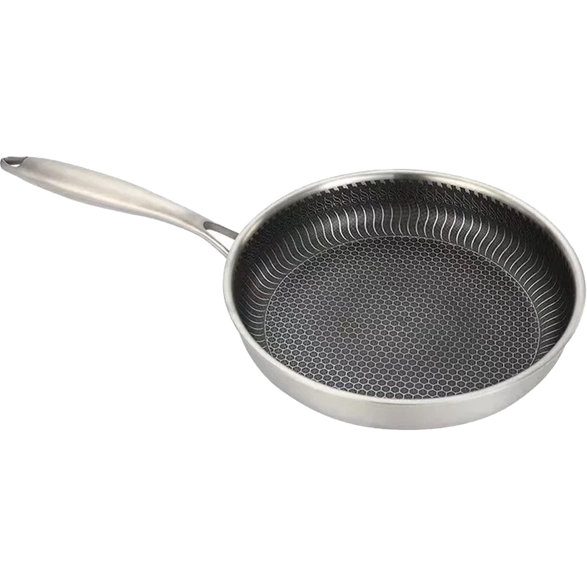 Cheffinger Premium Frying Pan - 24cm - Stainless Steel - Honeycomb - Induction