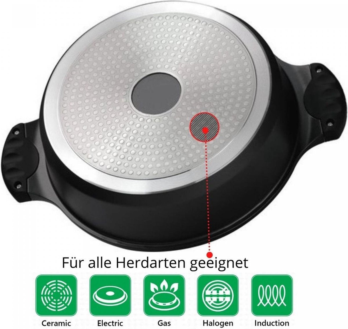 Cheffinger Tajine - 28cm - Zwart - Ovenbestendig - Inductie - TEKZEN