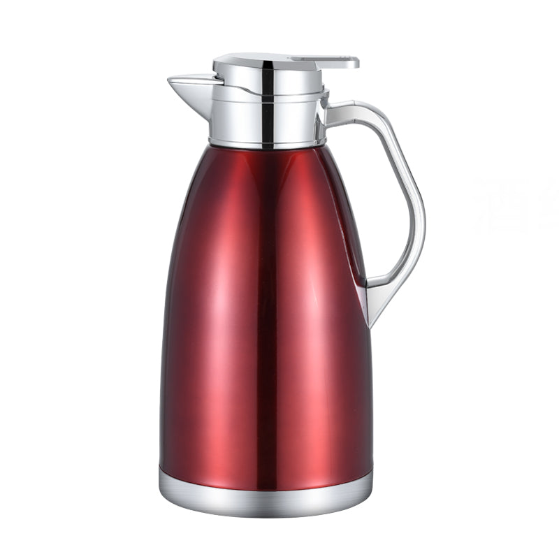 Clever Thermos 2.3 Liter Red - Stainless Steel Inox - Themos Bottle - Insulated Jug 