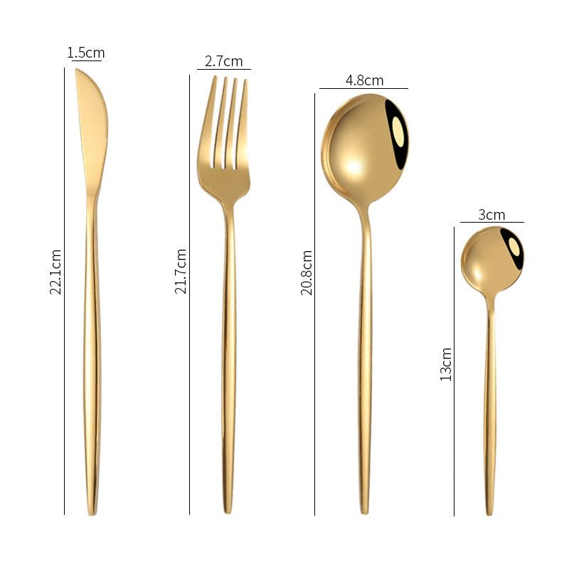 Cheffinger Bestekset - 24-delig - Goud - Voor 6 Personen