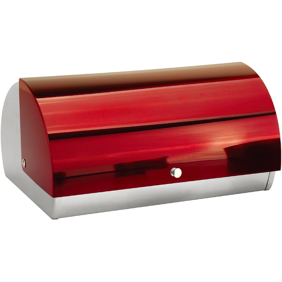 Cheffinger Broodtrommel - Metallic Rood - RVS - 38cm