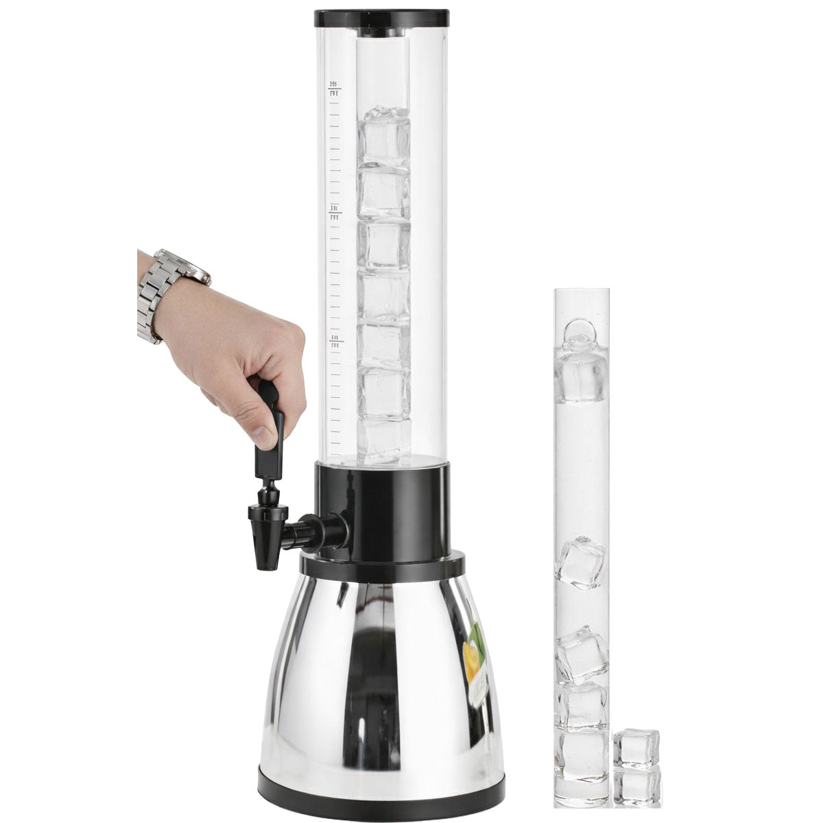 Cheffinger Drankdispenser met IJsblokjesreservoir en Tapkraan limonadedispensers productafbeelding 3
