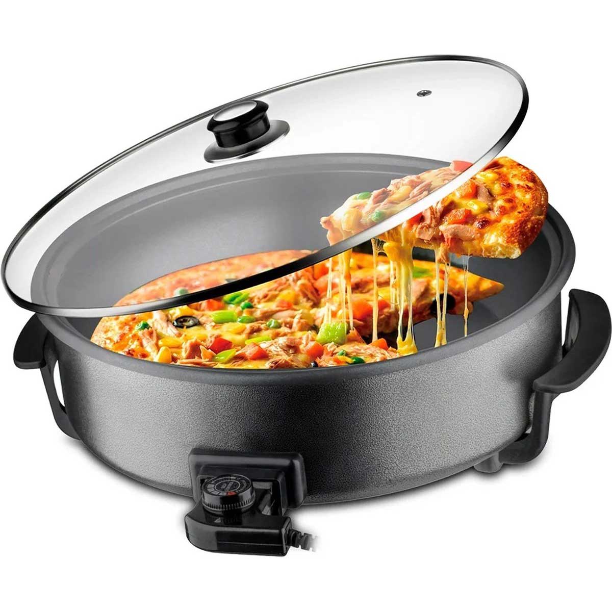 Cheffinger Elektrische Pizza Pan - 42cm - 1500W
