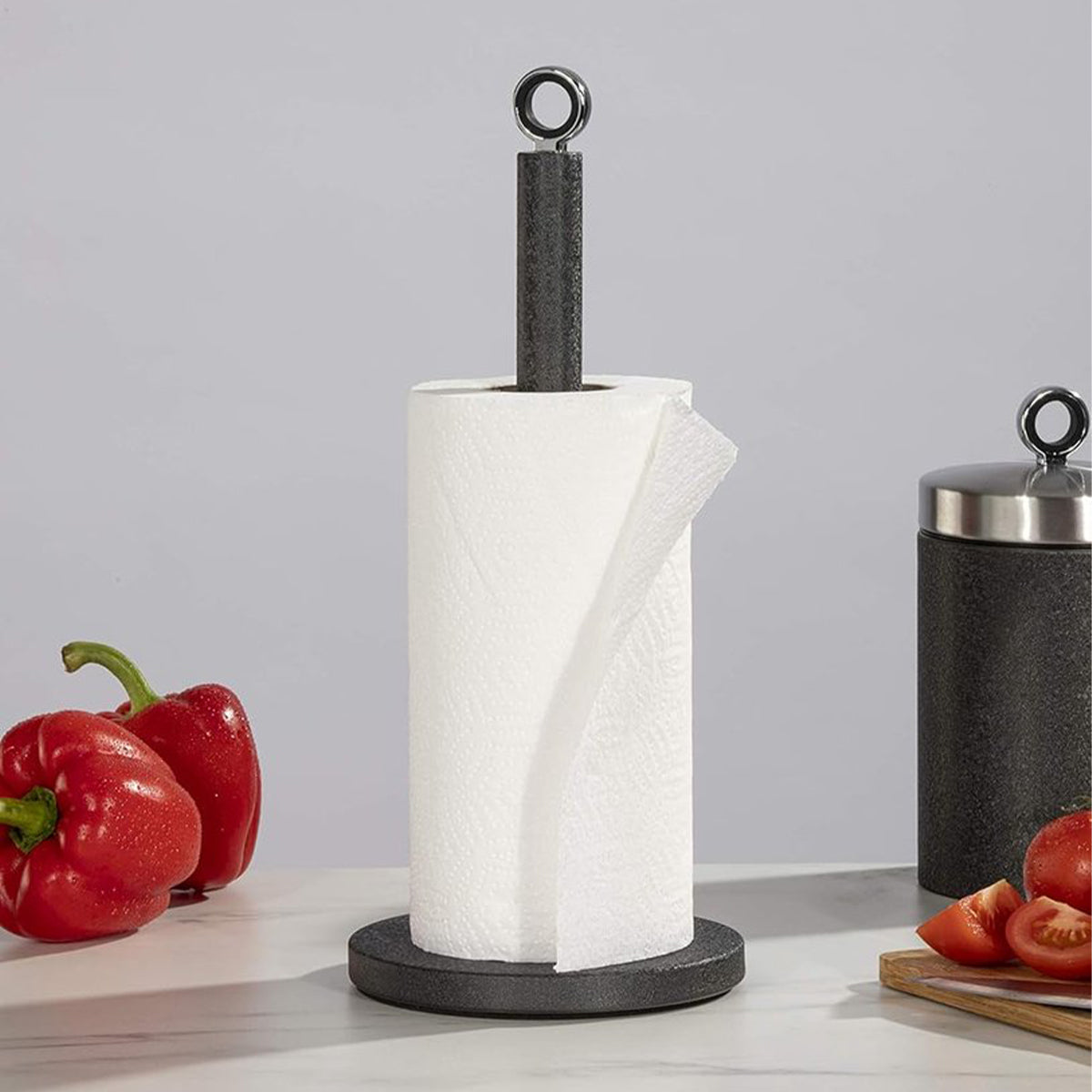 Cheffinger Keukenrolhouder - Zwart - 34cm