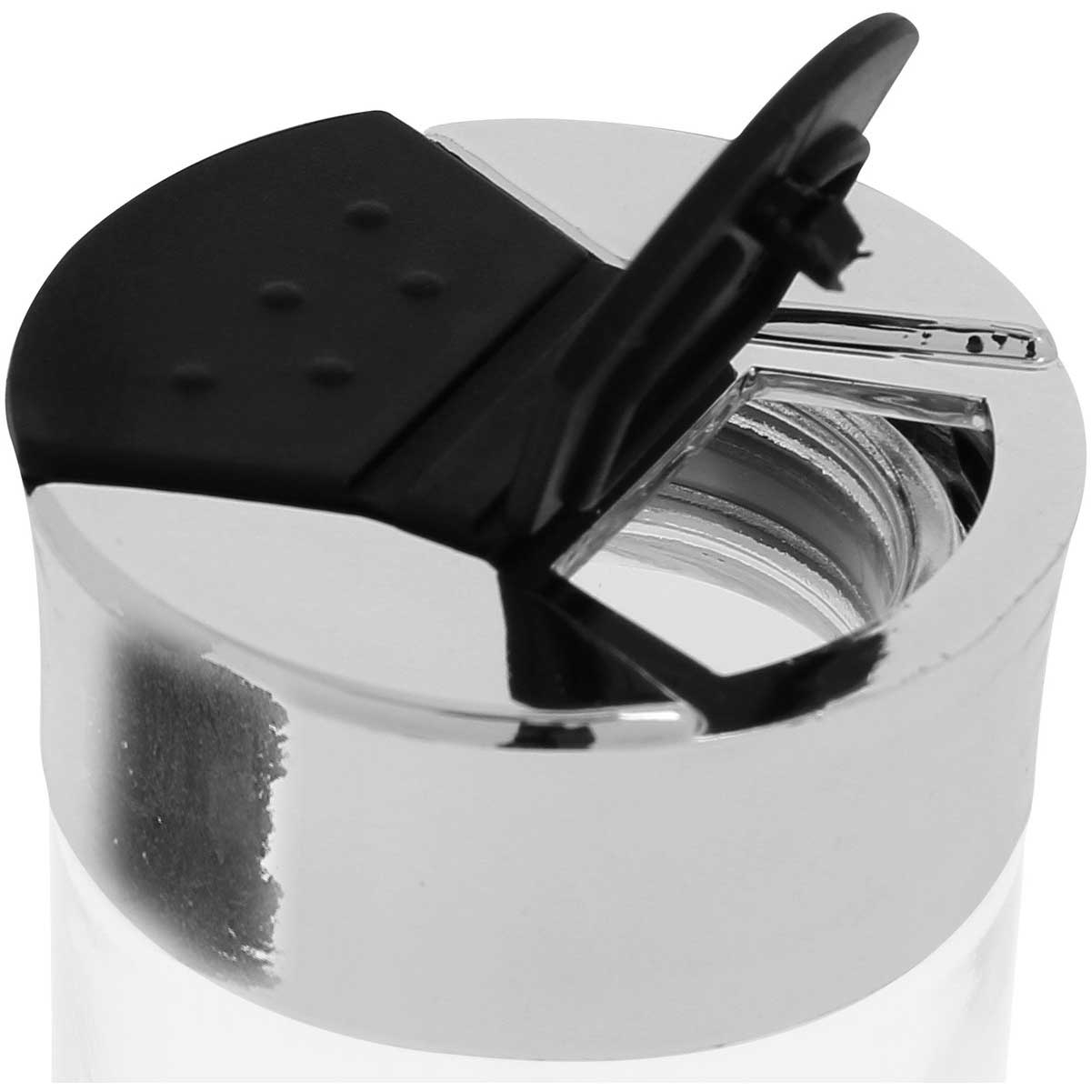 Cheffinger Kruidenrek met 6 Glazen Potjes - 90ml - RVS Houder - Zilver