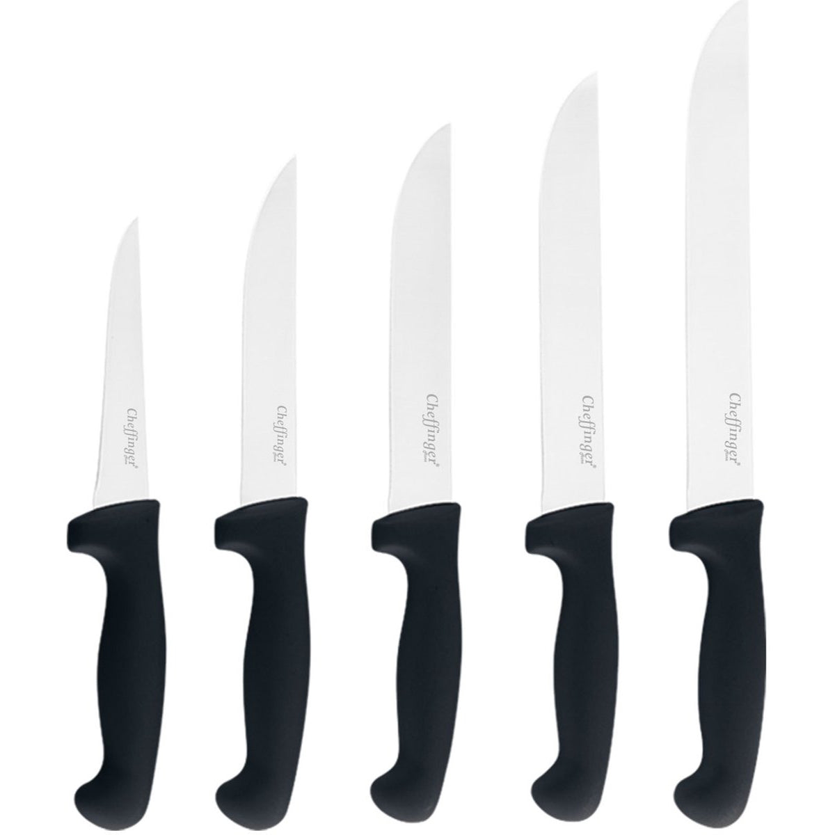 Cheffinger Knife Set 5-Piece – Meat Knives for BBQ &amp; Grill | Stainless Steel &amp; Ergonomic Design