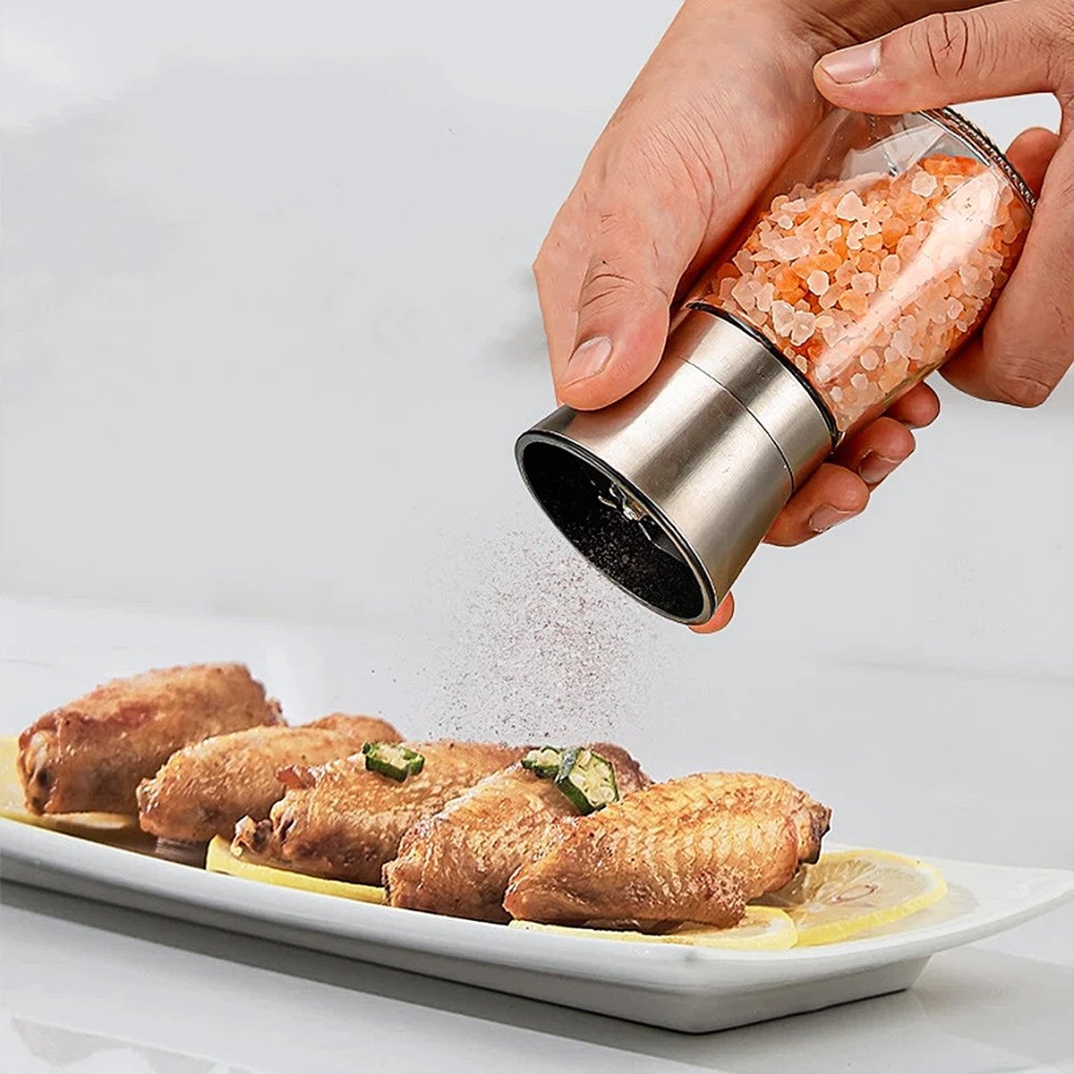 Cheffinger Pepermolen en Zoutmolen Set peper- & zoutstellen productafbeelding 3