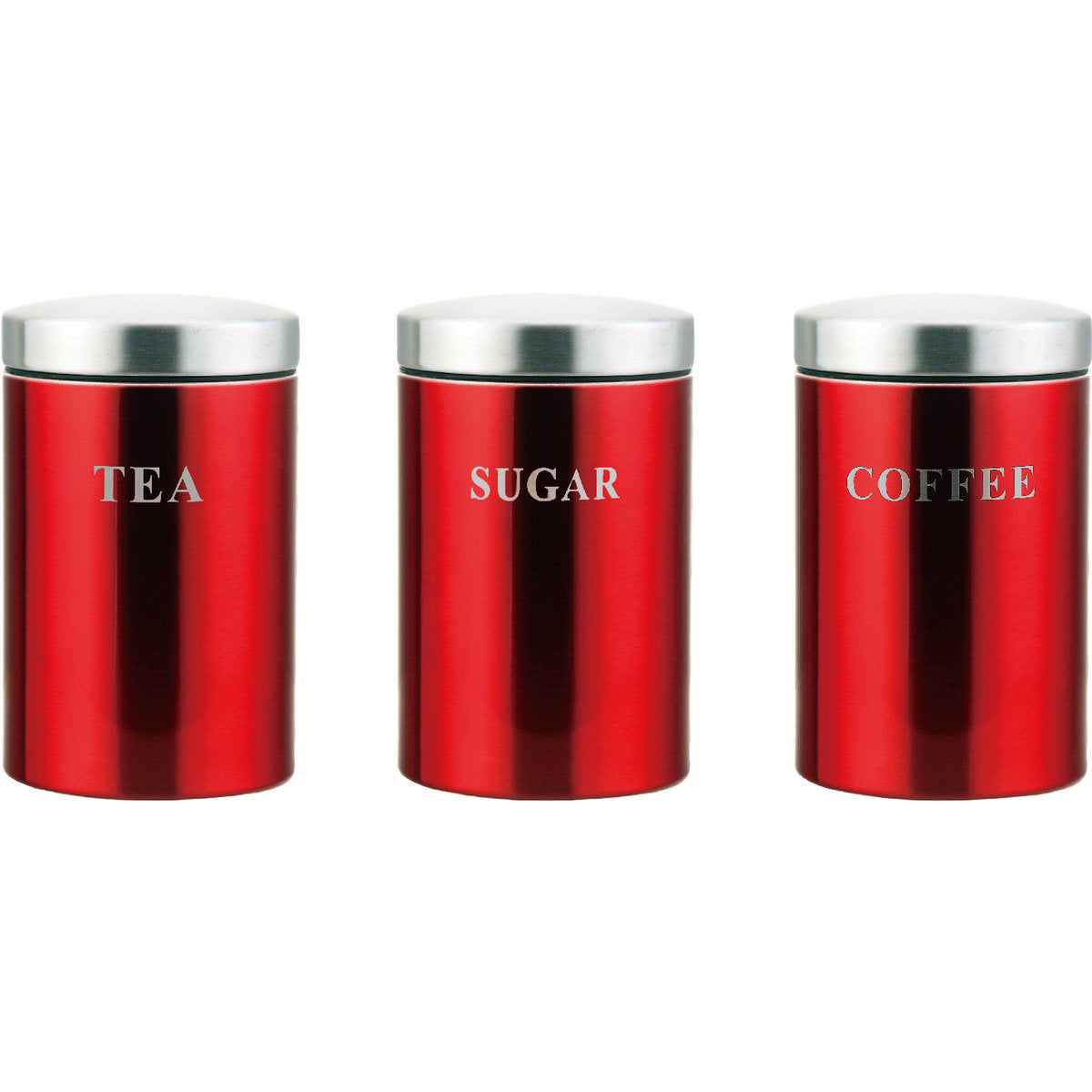 Clevere Vorratsdosen - Rot - Kaffee, Tee und Zucker