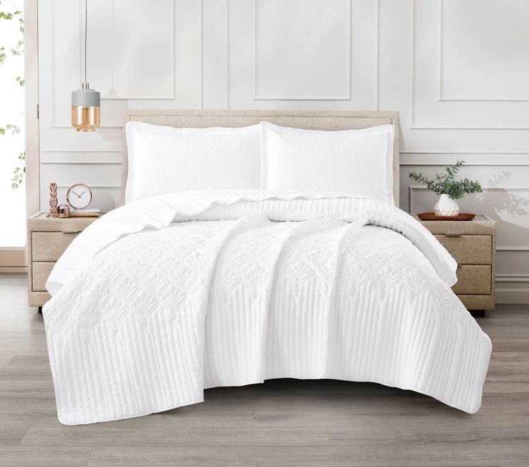Cinar Nilufer Bedsprei Set 3-delig - Wit - 260x240cm
