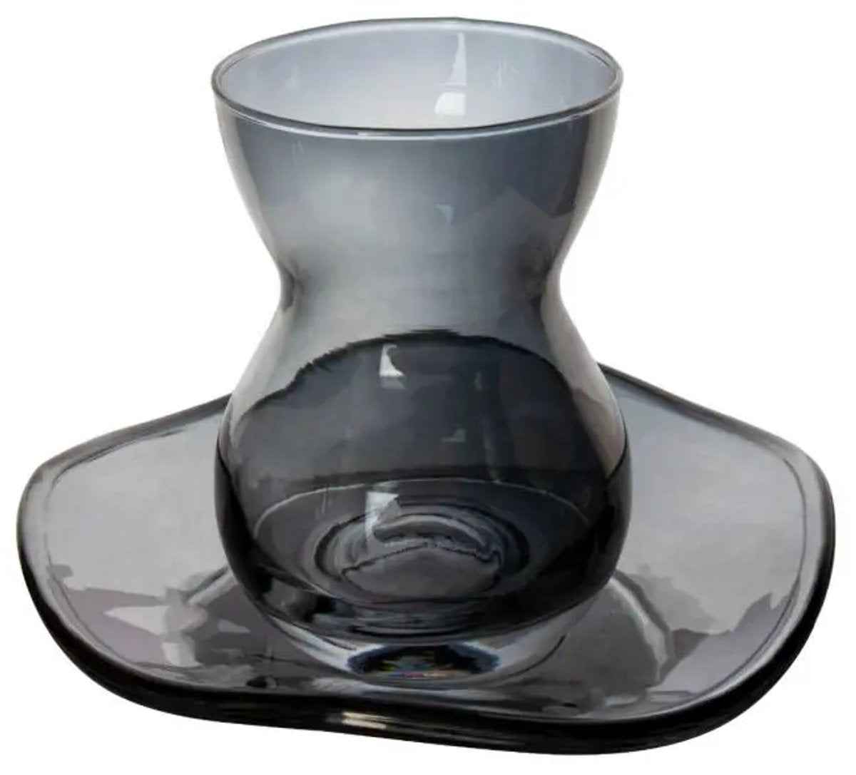 Cinar Turkse Theeglazen - 12-delig - Grijs - 160ml