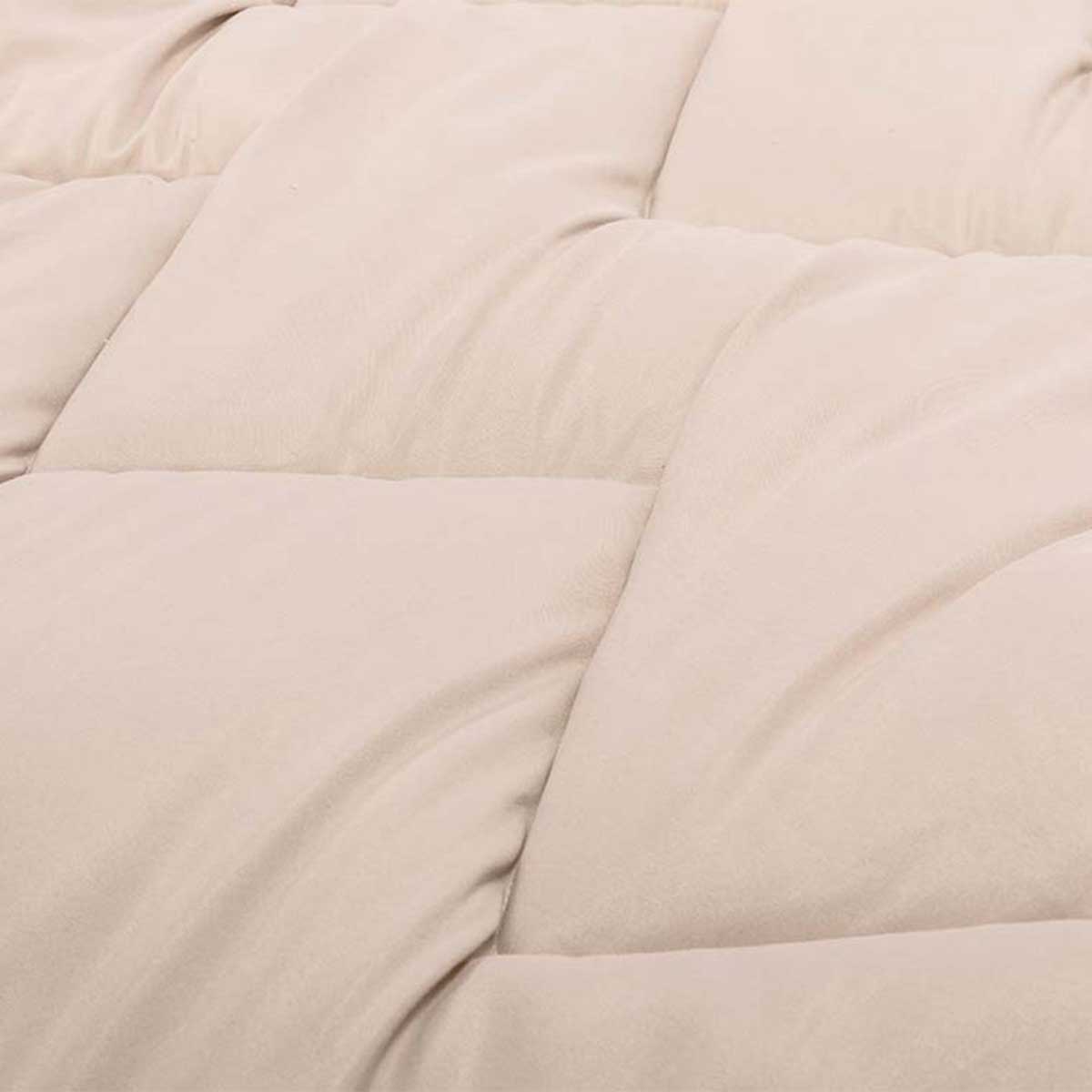 Dreamswan Dubbelzijdig Dekbed zonder Overtrek - 240x200cm - Taupe - Wasbaar Dekbed - Hoesloos Dekbed - Tweepersoons Dekbed