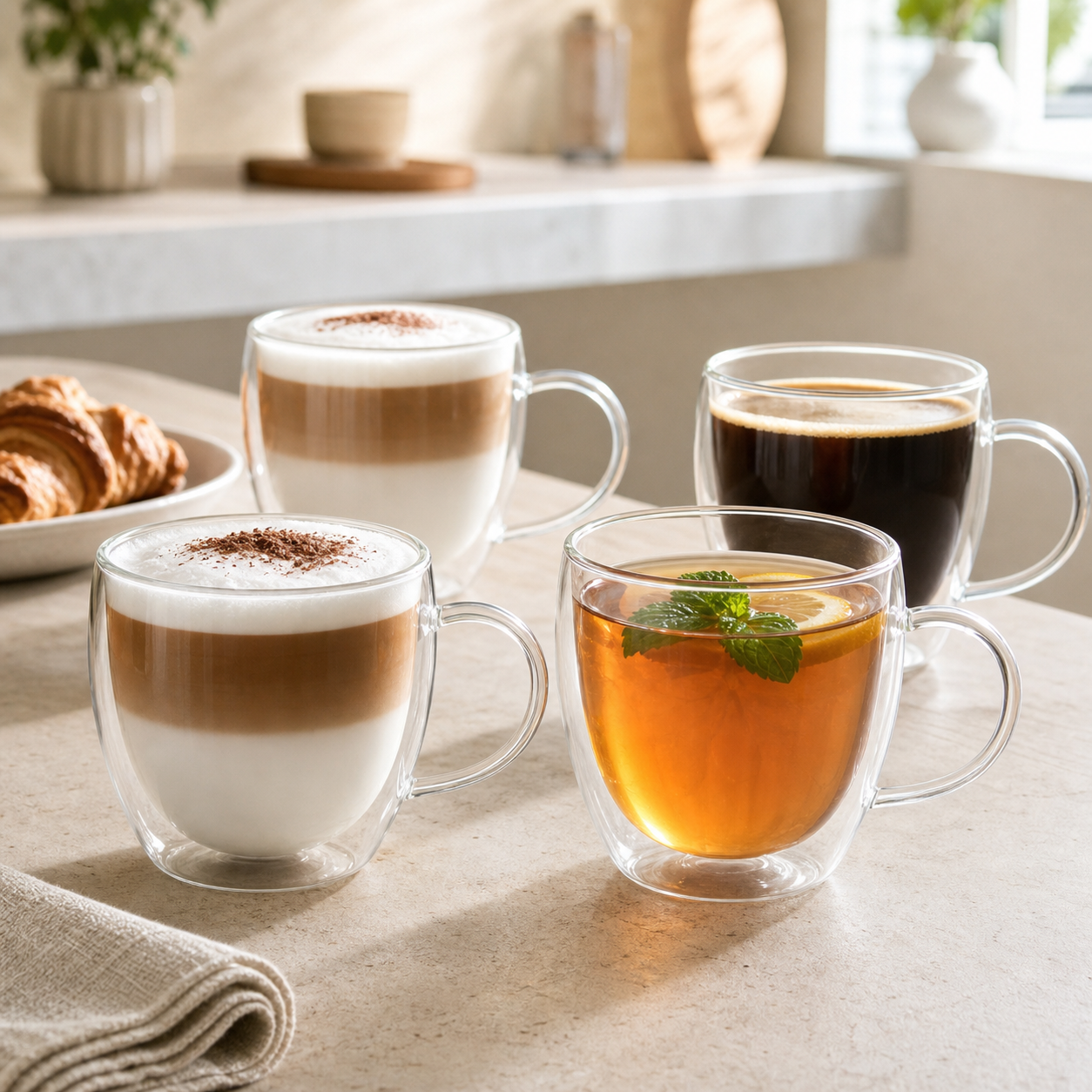 Glozini Dubbelwandige Glazen met Oor glas productafbeelding 4