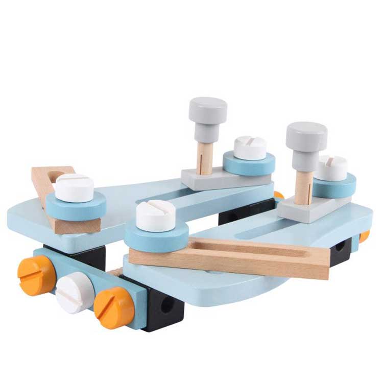 ECOTOYS Houten Gereedschapsset - 52-delig - Kinderwerkbank - 3+