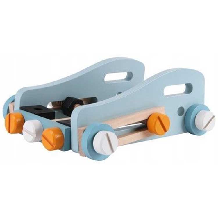 ECOTOYS Houten Gereedschapsset - 52-delig - Kinderwerkbank - 3+