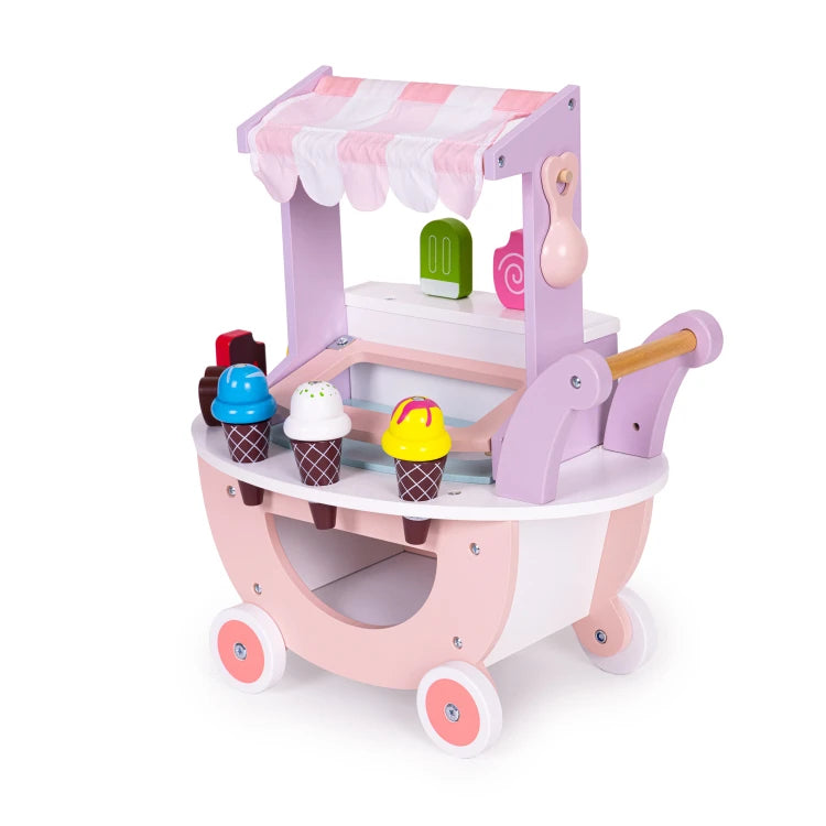ECOTOYS Houten IJskar - 12-delig - Magnetisch IJs - Vanaf 3 Jaar